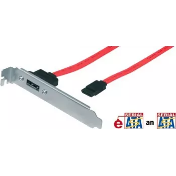 eSATA lizdo adapteris, 1 prievadas, išvedantis vidinę valdiklio SATA jungtį į išorę (30696)