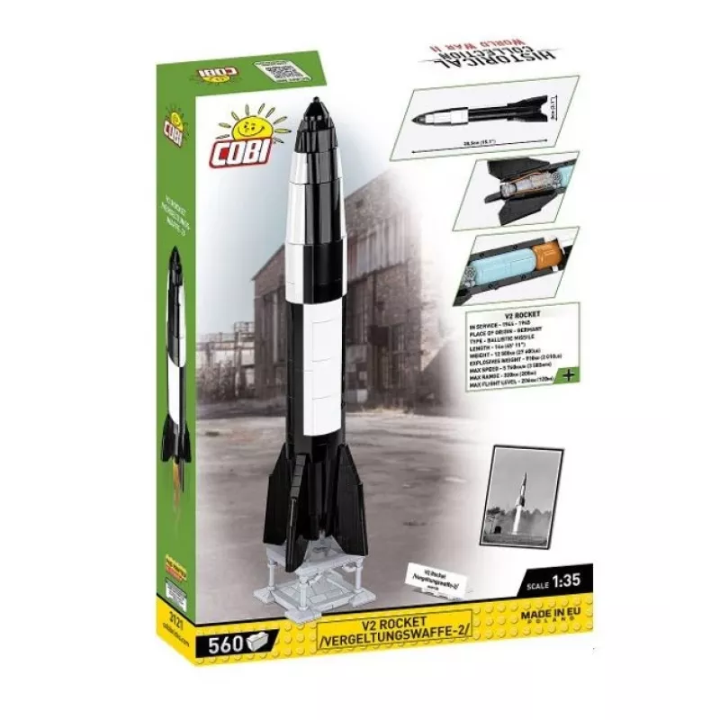Statybinis rinkinys COBI V2 Rocket 560 dalių Antrasis pasaulinis karas