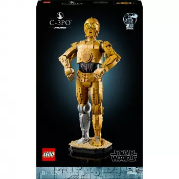 LEGO konstruojama figūrėlė Star Wars C-3PO modelis 75398 — 1 138 detalės, 380 mm aukščio kolekcinis eksponatas