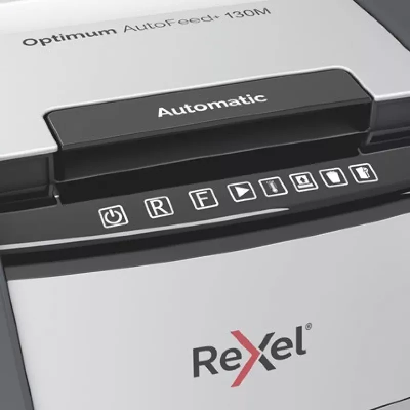 Rexel AutoFeed+ 130M popieriaus smulkintuvas, mikro-pjovimo smulkinimas, 55 dB, juoda, pilka