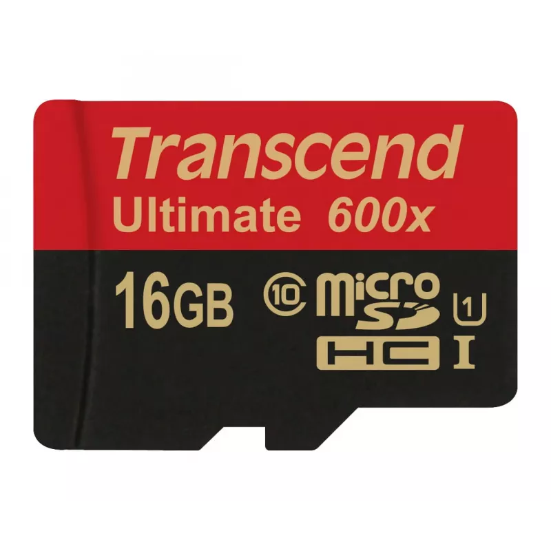 Transcend microSDHC MLC 16GB Class 10 UHS-I 600x + SD adapteris