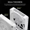 Ventiliatorius Corsair iCUE LINK RX120 MAX RGB 12 cm Baltas 3 vnt. 400-2000 RPM