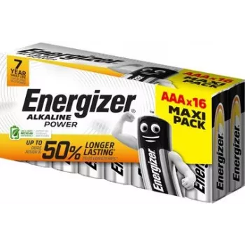 Energizer Power Micro (AAA) baterija, šarminė-mangano dioksido, 1,5 V, 16 vnt. (E302743900)