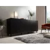 Komoda Cama Meble ETNA 2000×420×820 mm, juoda matinė, medžio drožlių plokštė