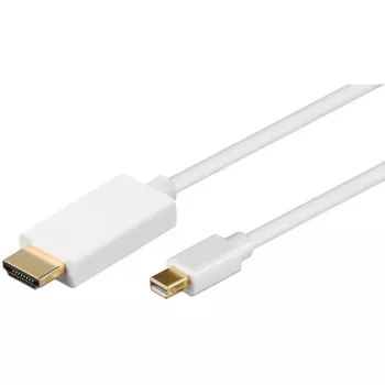 Wentronic Goobay mini DisplayPort į HDMI adapterio kabelis 1.2, baltas, 2 m - Mini DisplayPort kištukas > HDMI™ standartinis kištukas (A tipas) (52861)
