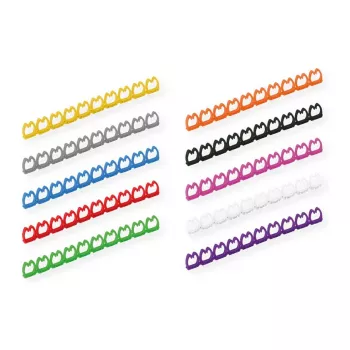 VALUE kabelių žymėjimo rinkinys komutaciniams kabeliams, 4 - 5,5 mm, 10 x 10 vnt., įvairiaspalvis