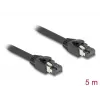 Delock - tinklo kabelis - RJ-45 (M) į RJ-45 (M) - 5,0 m - 7,5 mm - S/FTP - CAT 8,1 - be halogenų, užsifiksuojantis, iki 40 Gbps duomenų perdavimo sparta - juodas (80236)