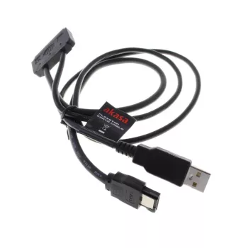 Akasa Flexstor eSATA kabelis 6,40cm (2.5) - SATA HDD ir SSD (AK-CBSA03-80BK)