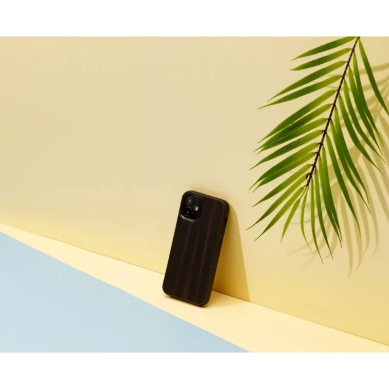 Apsauginis telefono dėklas Man and Wood, skirtas iPhone 12 mini — juodmedžio juodas