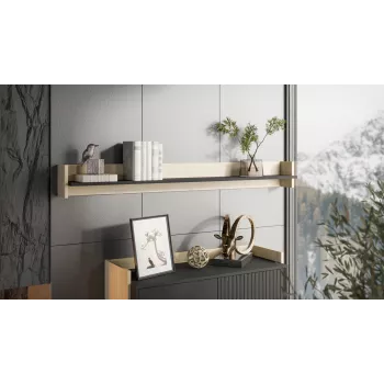 Cama Shelf PORTO 150x18x16.5 ąžuolas/juoda