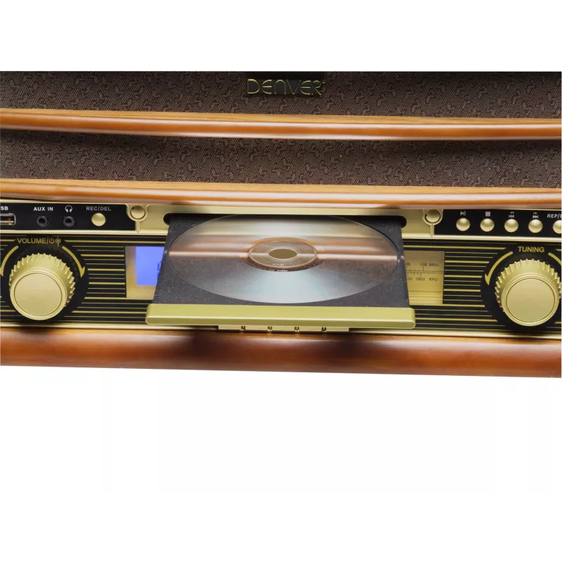 DENVER MCR-50 MK3 stiprintuvas, kasetinis CD/MP3 grotuvas, skaitmeninis grotuvas, patefonas, radijas, skaitmeninis įrašymas, 5W
