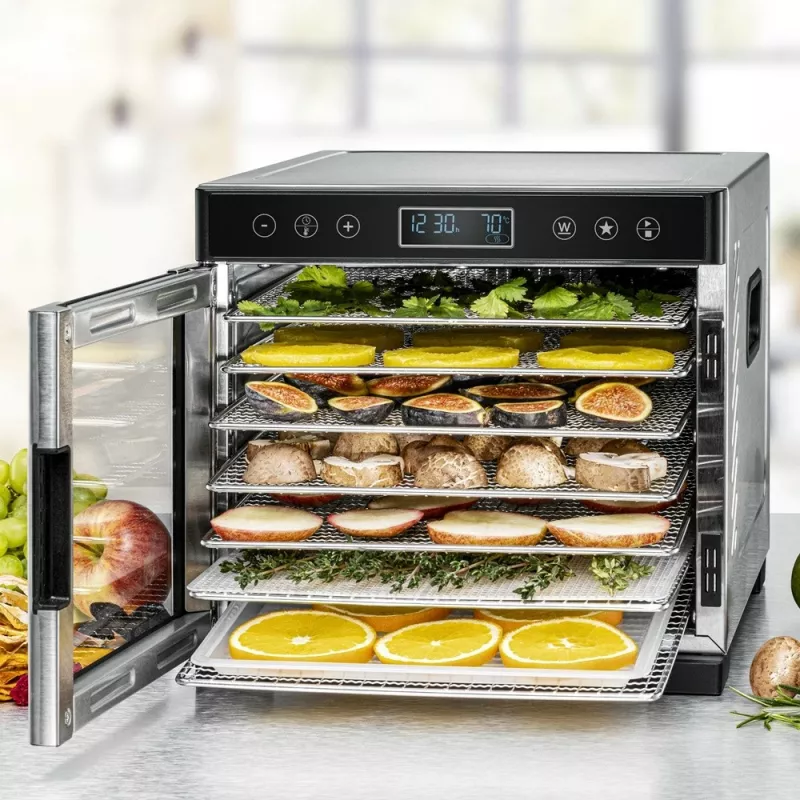 Maisto džiovyklė Rommelsbacher DA 650 600 W nerūdijantis plienas, 0,5 m², 35–75 °C, 7 padėklai
