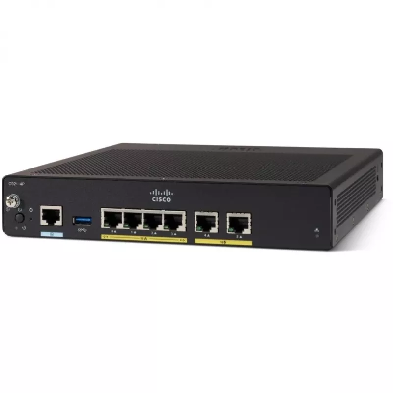 Laidinis maršrutizatorius Cisco C927-4P Gigabit Ethernet juodas