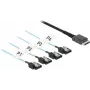 DeLOCK 85468 SAS laidas 0,5 m 12 Gbit/s juodas OCuLink SFF-8611 į SATA