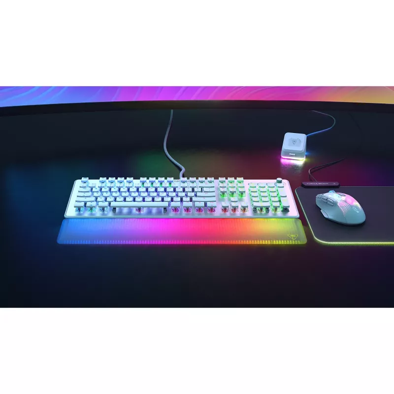 Turtle Beach Vulcan II Max klaviatūra Žaidimų USB Vokiška Balta