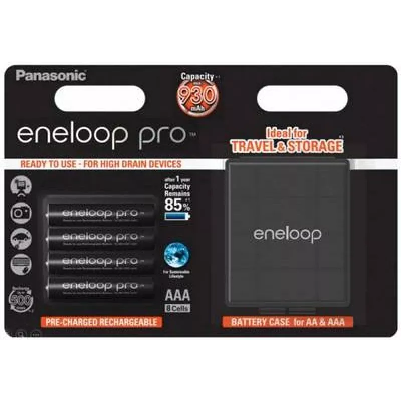Panasonic eneloop pro BK-4HCDEC4BE - Baterija 4 x AAA - NiMH - (įkraunama) - 930 mAh (52363180)