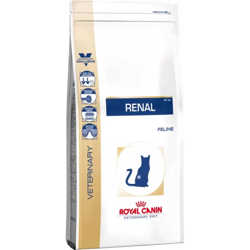 Suaugusioms katėms sausas kačių maistas Royal Canin Renal 2 kg — paukštienos skonio, 23% baltymų, 17% riebalų