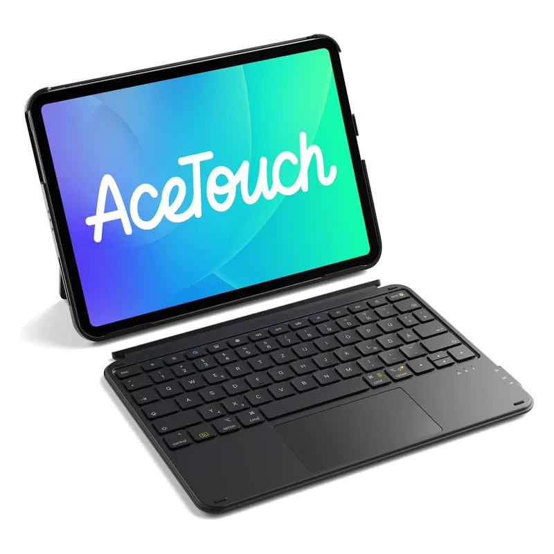 Folio klaviatūros dėklas Inateck KB04122 11 colių iPad — QWERTZ išdėstymas, Bluetooth, 500 mAh baterija, 450 g
