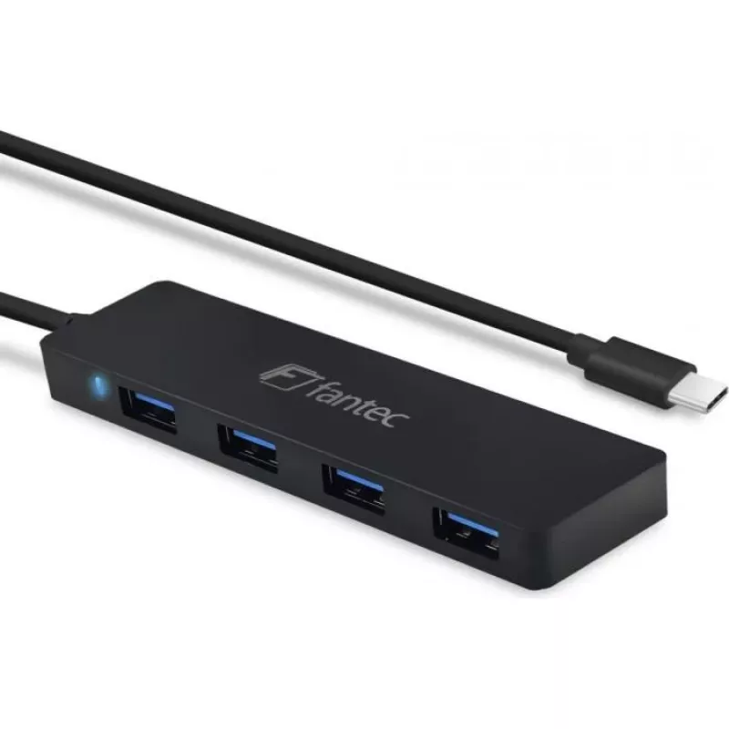 USB šakotuvas FANTEC UMP-4U31-C su 4x USB-A 3.0 prievadais ir USB-C jungtimi