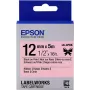 Epson Label Cartridge Satin Ribbon LK-4PBK Juoda/Pink 12mm (5m)