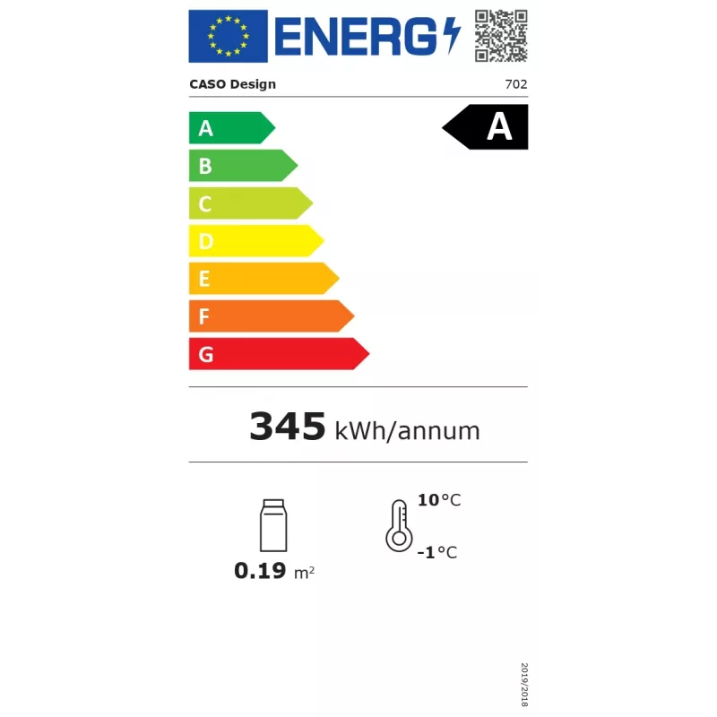 Caso | Barbecue Cooler | S-R | Energy efficiency class A | Free standing | Juoda