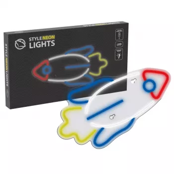 LED neoninė šviesa MANTA SNL91MT Style RAKETA – dekoratyvinis LED neoninis skydelis, modelis SNL91MT