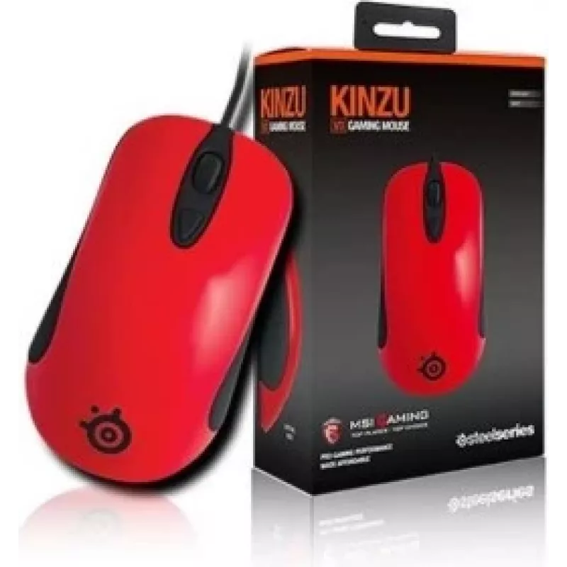 SteelSeries Kinzu V3 optinė žaidimų pelė - raudona - USB