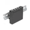 Patch panel DELOCK Mini Desktop RJ45 4-port Cat.6A shielded juodas, metalinis, 90×22×93 mm