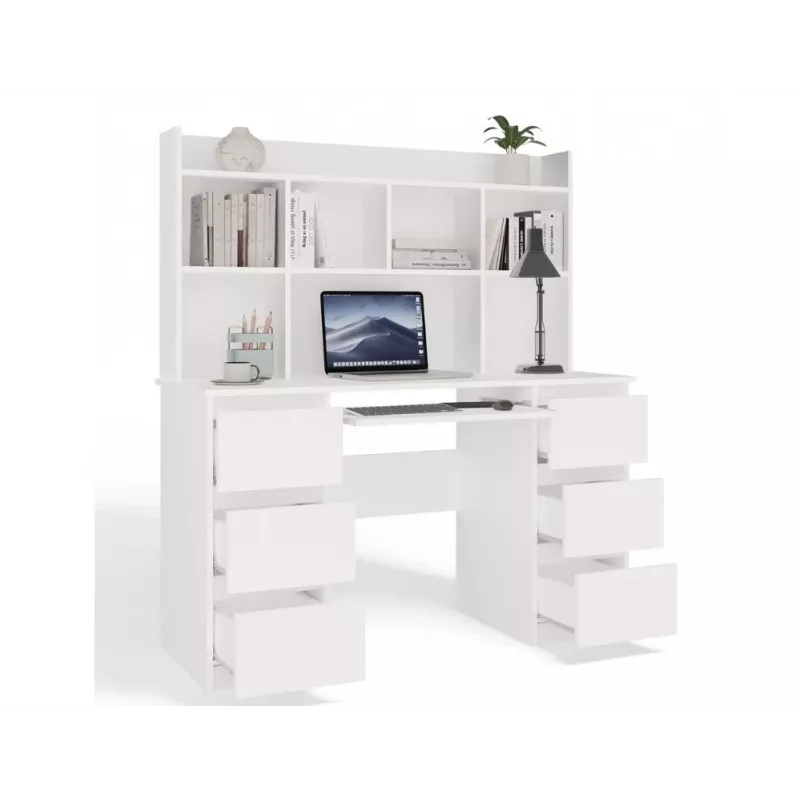 KUBA Rašomasis stalas komplektas + Extension Piece, baltas