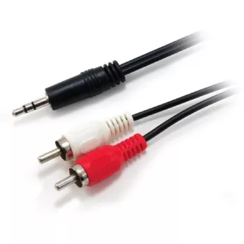 Equip 3.5mm Male to 2xRCA Male Stereo Audio kabelis, 2.5m, 3.5mm, Male, 2 x RCA, Male, 2.5 m, Juoda