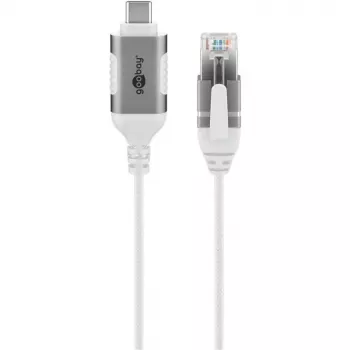 Goobay eterneto kabelis USB-C 3.1 į RJ45 plonas 2 m - jungia maršruto parinktuvą, modemą arba (74387)