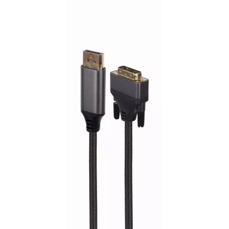 Vaizdo kabelio adapteris Gembird CC-DPM-DVIM-4K-6 — DisplayPort į DVI, 1,8 m, 4K, juodas