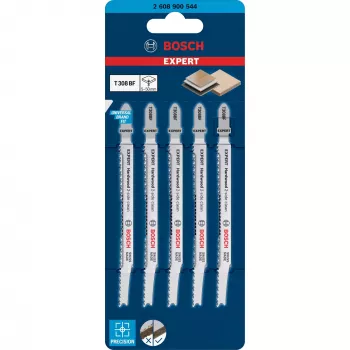 Bosch EXPERT 'HARDWOOD 2-SIDE CLEAN' T308 BF siaurapjūklio peiliukas, bimetalinis, 5 vnt.