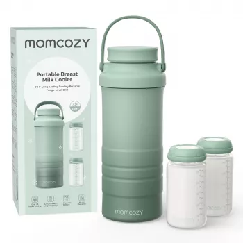 Momcozy CM01 nešiojamasis motinos pieno aušintuvas, žalias