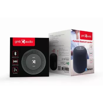 Mono nešiojamas garsiakalbis Gembird SPK-BT-15-BK — 5 W RMS, Bluetooth, MicroSD, 1200 mAh, juoda