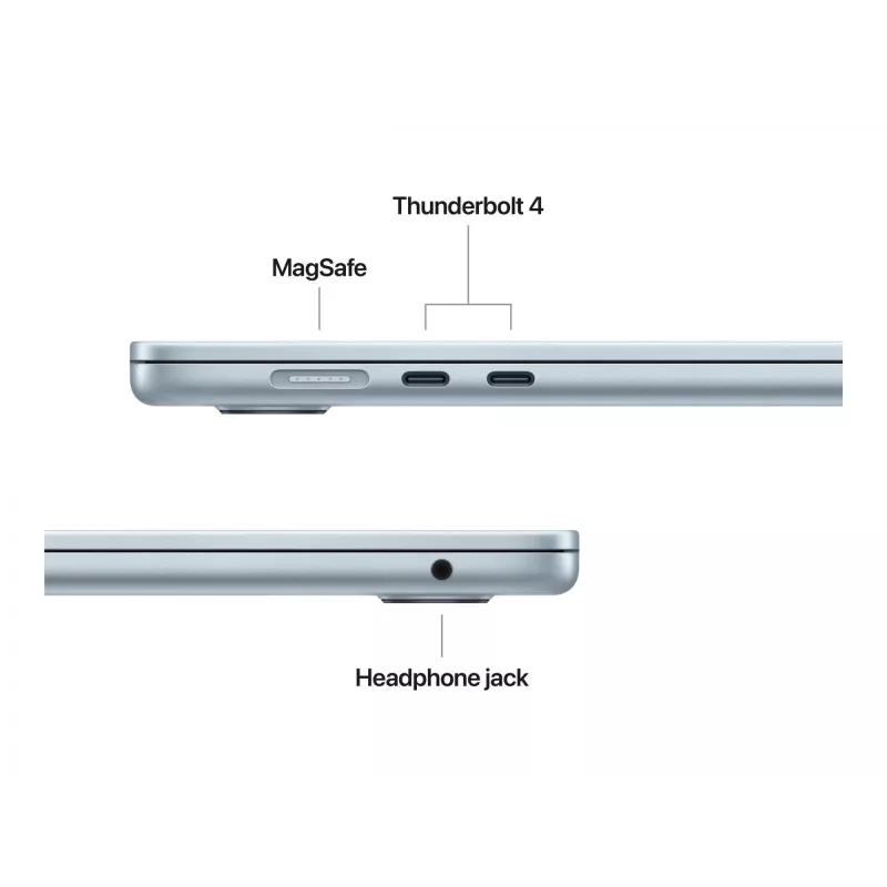 „MacBook Air 15“, žvaigždžių šviesos, M4 (10 branduolių CPU / 10 branduolių GPU), 24 GB, 512 GB, vokiška klaviatūra, 35 W dviejų USB-C prievadų maitinimo adapteris, MC6K4D/A