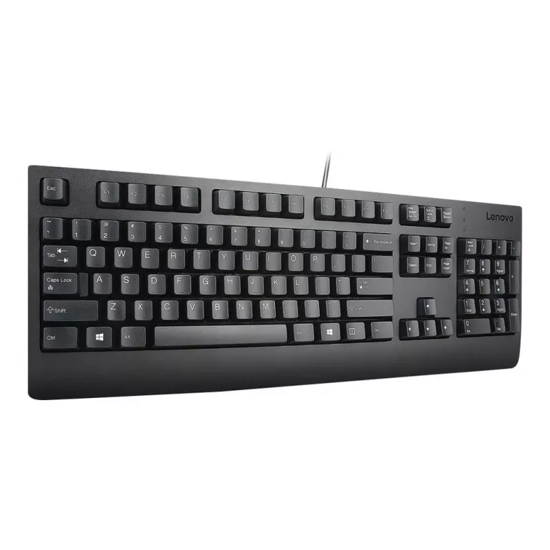 Laidinė „Lenovo Preferred Pro II“ pilno dydžio USB klaviatūra, QWERTY, rumuniškas išdėstymas, juoda, riešo atrama