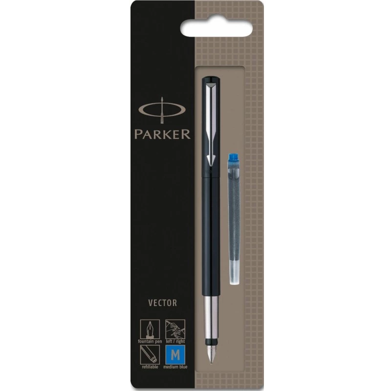 Plunksninis Parker Vector Juoda