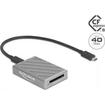 Kortelių skaitytuvas DELOCK 91021 USB Type-C 40 Gbps CFexpress Type B
