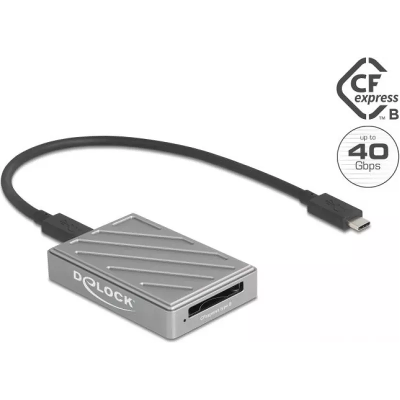 Kortelių skaitytuvas DELOCK 91021 USB Type-C 40 Gbps CFexpress Type B