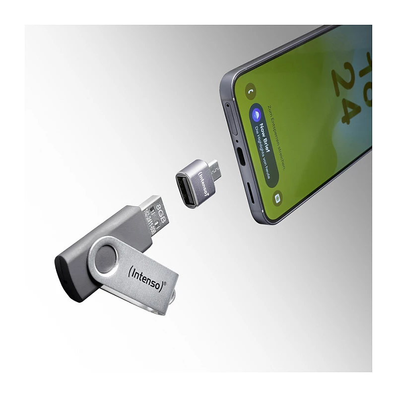 Intenso 3 vnt. USB adapteris USB-A -> USB-C C480C aliuminis