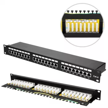Extralink CAT6 STP V2 | Skydelis | 24 prievadai