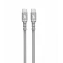 USB C - USB C kabelis 1 m. silicone Pilka