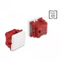 Mygtukinis jungiklis DELOCK Easy 45 2P 250V 10A Baltas, 45×45×37 mm