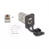 DeLOCK 67061 D tipo RJ45 Cat.6A STP įmontuotas sujungiklis su apsauginiu dangteliu, IP66