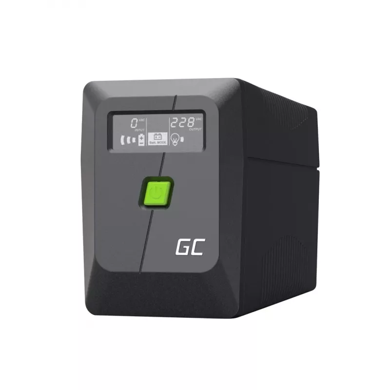 UPS Line-Interactive Green Cell 6,5 kVA, 360 W, 2 kintamosios srovės lizdai, 12 V 7 Ah VRLA, USB, bokštinis, juodas