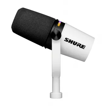 Shure MV7+-W - pulto/vokalo mikrofonas su XLR/USB-C jungtimi, baltas