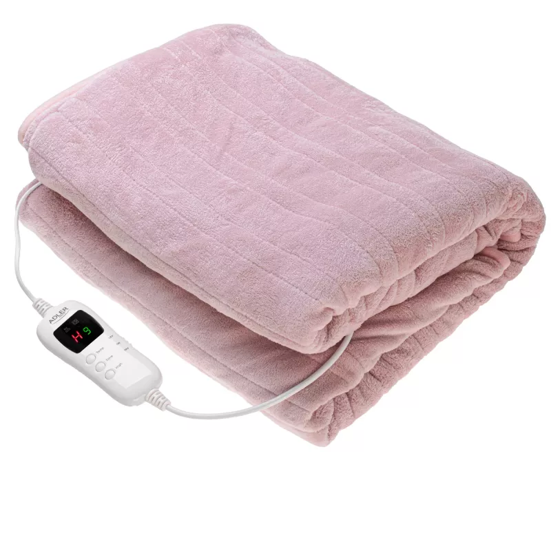 Elektrinė antklodė Adler AD 7443 160 x 180 cm — fleece, 7 šildymo lygiai, nuotolinio valdymo pultelis, 120 W