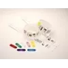 Zebra spaustukai, skirti naudoti su QuickClip apyrankėmis, geltoni