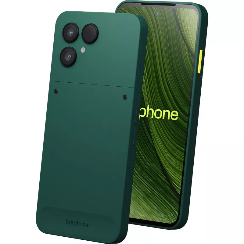 „Fairphone The“ (6 karta) 16 cm (6,31 inch) dviejų SIM kortelių „Android 15“ 5G USB Type-C 8 GB 256 GB 4415 mAh žalia